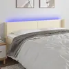 Image de vidaXL Tête de lit à LED Crème 203x16x78/88 cm Similicuir