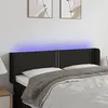 Image de vidaXL Hoofdbord LED 147x16x78/88 cm stof zwart3123096