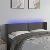 Image de vidaXL Hoofdbord LED 147x16x78/88 cm fluweel donkergrijs3123145