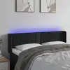 Image de Vidaxl Tête de lit avec LED, Noir, 147x16x78/88 cm, Velours