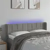 Image de vidaXL Hoofdbord LED 147x16x78/88 cm fluweel lichtgrijs3123284