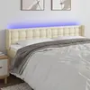 Image de vidaXL Tête de lit à LED Crème 203x16x78/88 cm Similicuir