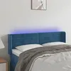 Image de vidaXL Hoofdbord LED 147x16x78/88 cm fluweel donkerblauw3123428