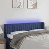 Image de Vidaxl Tête de lit avec LED, Bleu, 147x16x78/88 cm, Tissu