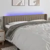 Image de vidaXL Hoofdbord LED 183x16x78/88 cm stof taupe3123492
