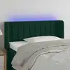 Image de Vidaxl Tête de lit avec LED, Vert foncé, 83x16x78/88 cm, Velours