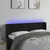Image de Vidaxl Tête de lit avec LED, Noir, 147x16x78/88 cm, Velours