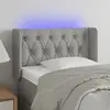 Image de Vidaxl Tête de lit avec LED, Gris clair, 83x16x78/88 cm, Tissu