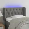 Image de Vidaxl Tête de lit avec LED, Gris foncé, 83x16x78/88 cm, Tissu