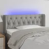 Image de vidaXL Hoofdbord LED 93x16x78/88 cm stof lichtgrijs3123554