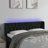 Image de Vidaxl Tête de lit avec LED, Noir, 147x16x78/88 cm, Velours