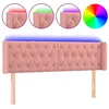 Image de vidaXL Hoofdbord LED 163x16x78/88 cm fluweel roze3123631