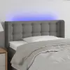 Image de Vidaxl Tête de lit avec LED, Gris foncé, 83x16x78/88 cm, Tissu