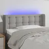 Image de Vidaxl Tête de lit avec LED, Gris clair, 103x16x78/88 cm, Tissu