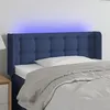 Image de vidaXL Hoofdbord LED 103x16x78/88 cm stof blauw3123666