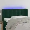 Image de Vidaxl Tête de lit avec LED, Vert foncé, 83x16x78/88 cm, Velours