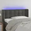Image de Vidaxl Tête de lit avec LED, Gris foncé, 93x16x78/88 cm, Velours