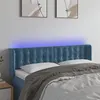 Image de vidaXL Hoofdbord LED 147x16x78/88 cm fluweel donkerblauw3123722