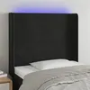 Image de vidaXL Hoofdbord LED 93x16x118/128 cm fluweel zwart3123806