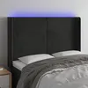 Image de vidaXL Hoofdbord LED 147x16x118/128 cm fluweel zwart3123818