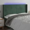 Image de vidaXL Hoofdbord LED 163x16x118/128 cm fluweel donkergroen3123825