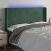 Image de vidaXL Hoofdbord LED 183x16x118/128 cm fluweel donkergroen3123831