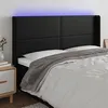 Image de vidaXL Hoofdbord LED 183x16x118/128 cm kunstleer zwart3123870