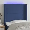 Image de vidaXL Hoofdbord LED 93x16x118/128 cm stof blauw3123896