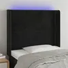 Image de vidaXL Hoofdbord LED 83x16x118/128 cm fluweel zwart3123940