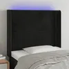 Image de vidaXL Hoofdbord LED 103x16x118/128 cm fluweel zwart3123952