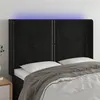 Image de vidaXL Hoofdbord LED 147x16x118/128 cm fluweel zwart3123958