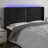 Image de vidaXL Hoofdbord LED 163x16x118/128 cm fluweel zwart3123964