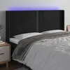 Image de vidaXL Hoofdbord LED 203x16x118/128 cm fluweel zwart3123976
