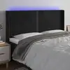 Image de Vidaxl Tête de lit avec LED, Noir, 203X16X118/128 cm, Velours