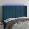 Image de Vidaxl Tête de lit avec LED Bleu Foncé, 147x16x118/128 cm