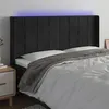 Image de vidaXL Hoofdbord LED 183x16x118/128 cm fluweel zwart3124110