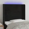 Image de vidaXL Hoofdbord LED 83x16x118/128 cm fluweel zwart3124220