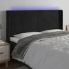 Image de vidaXL Hoofdbord LED 163x16x118/128 cm fluweel zwart3124244