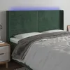 Image de vidaXL Hoofdbord LED 183x16x118/128 cm fluweel donkergroen3124251