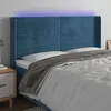 Image de vidaXL Hoofdbord LED 183x16x118/128 cm fluweel donkerblauw3124252