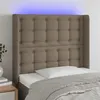 Image de vidaXL Hoofdbord LED 93x16x118/128 cm stof taupe3124468