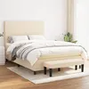 Image de vidaXL Boxspring met matras stof cràmekleurig 140x190 cm3136434