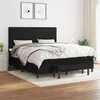 Image de vidaXL Boxspring met matras stof zwart 180x200 cm3136455
