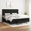 Image de vidaXL Boxspring met matras stof zwart 200x200 cm3136463