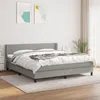 Image de vidaXL Boxspring met matras stof lichtgrijs 180x200 cm3129569
