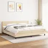 Image de vidaXL Boxspring met matras stof cràmekleurig 200x200 cm3129582