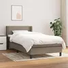 Image de vidaXL Boxspring met matras stof taupe 90x200 cm3129605