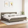 Image de vidaXL Boxspring met matras stof taupe 200x200 cm3129741
