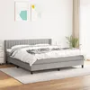 Image de vidaXL Boxspring met matras stof lichtgrijs 160x200 cm3129881