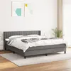 Image de vidaXL Boxspring met matras stof donkergrijs 180x200 cm3129890